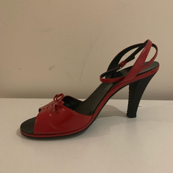 Marc Jacobs red bow-tie sandals - Picture 2 of 4